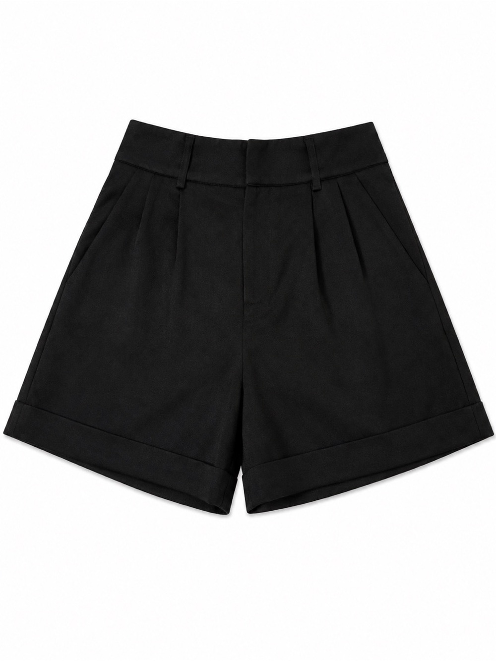 High-Waist Black Tailored trouser Women’s Shorts